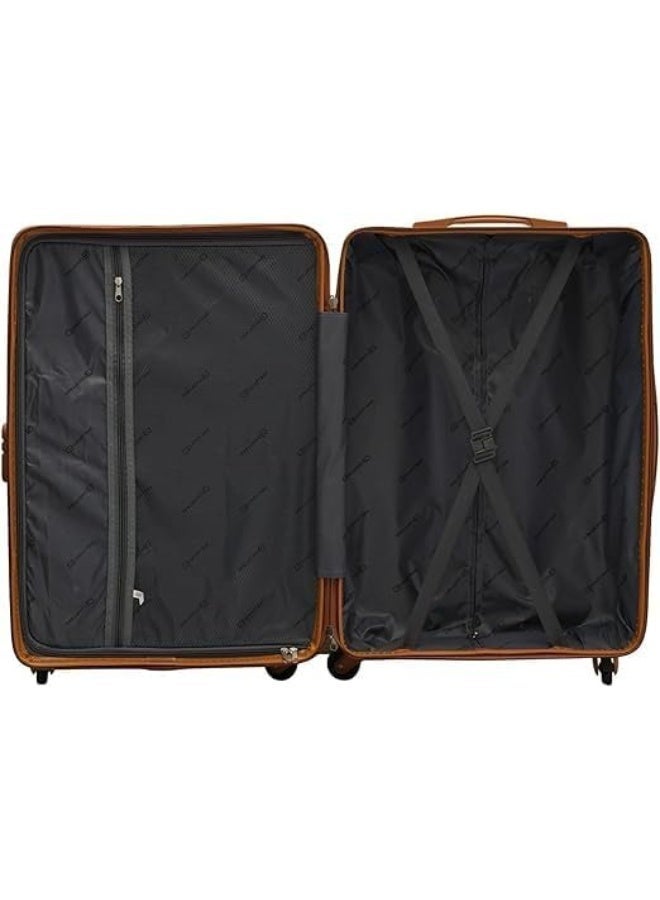 Concept Bags 24-Inch Hardshell Travel Trolley Luggage, Lightweight Medium Suitcase with 360° Spinner Wheels & Secure Combination Lock, Beige - Image 2